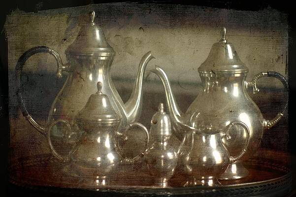 Pewter Coffee and Tea Service by Suzanne Powers Pewter Coffee and Tea Service by Suzanne Powers