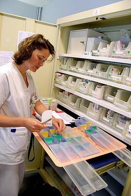 pharmacist dispensing drugs