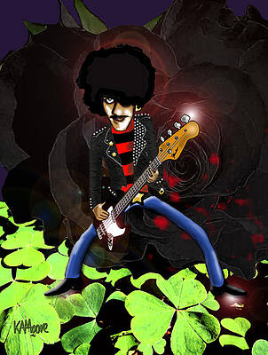 Phil Lynott of Thin Lizzy by Kev Moore Phil Lynott of Thin Lizzy by Kev Moore