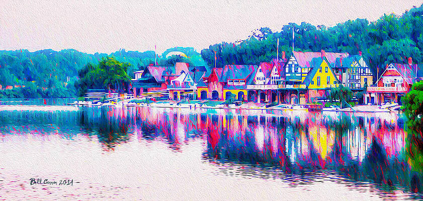 Philadelphia's Boathouse Row on the Schuylkill River by Bill Cannon Philadelphia's Boathouse Row on the Schuylkill River by Bill Cannon