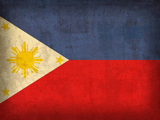 Philippines Flag Mixed Media Pixels