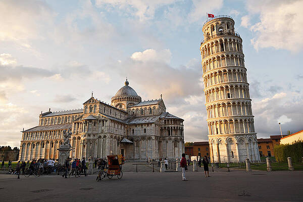 Piazza Dei Miracoli In Pisa Print by Luis Davilla
