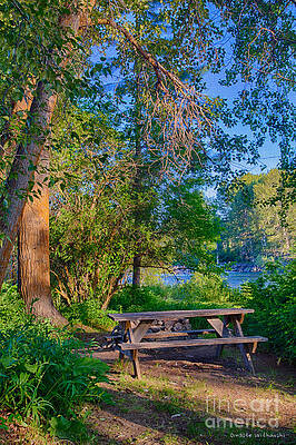 Washington Digital Art - Picnic By The Methow River by Omaste Witkowski