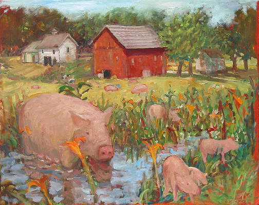 Pigs and Lilies by Paul Emory Pigs and Lilies by Paul Emory
