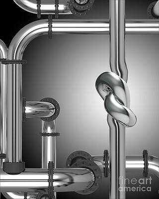 Wall Art - Photograph - Pipe With Knot by Mike Agliolo