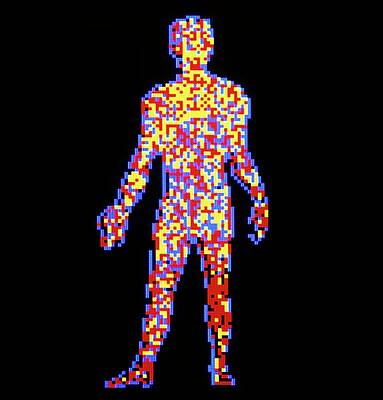 Wall Art - Photograph - Pixelated Abstract Image Of Standing Man by Science Photo Library