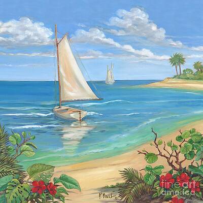 Wall Art - Painting - Plantation Key Sailboat by Paul Brent