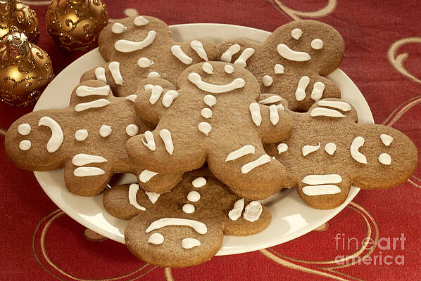 Wall Art - Photograph - Plateful of Gingerbread Cookies by Juli Scalzi