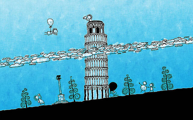 Wall Art featuring the photograph Playful Tower Of Pisa by Gianfranco Weiss