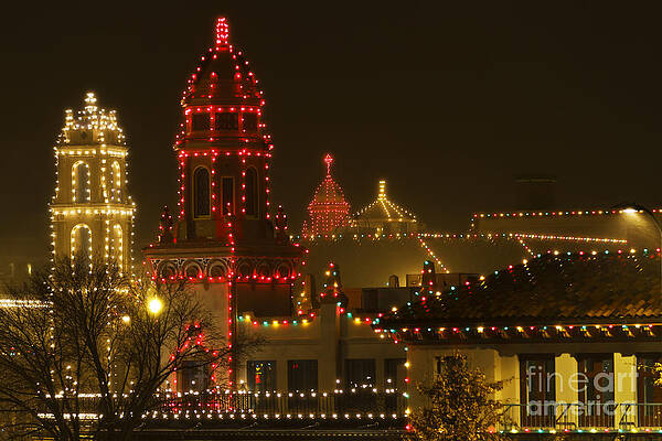 Wall Art - Photograph - Plaza Christmas Lights by Dennis Hedberg