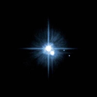 Wall Art - Photograph - Pluto And Its Moons by Science Photo Library