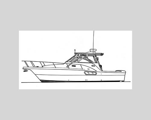 Wall Art - Drawing - Pocket Yacht Profile by Jack Pumphrey