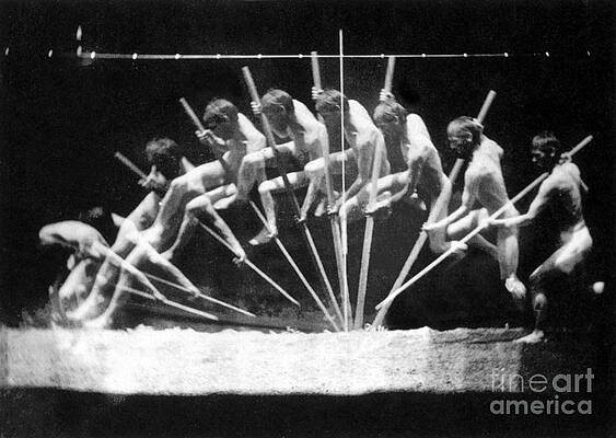 Wall Art - Photograph - Pole Vault, 1885 by Science Source