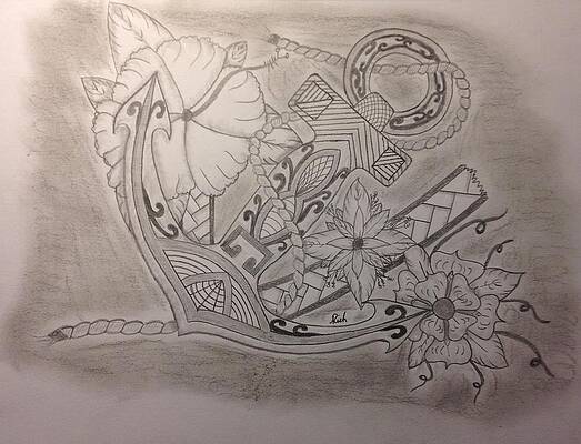 Polynesian Flowers Drawings Fine Art America
