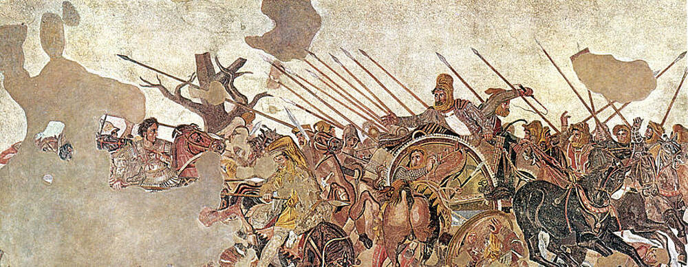 Wall Art - Photograph - Pompeii, Alexander Mosaic, Battle by Science Source