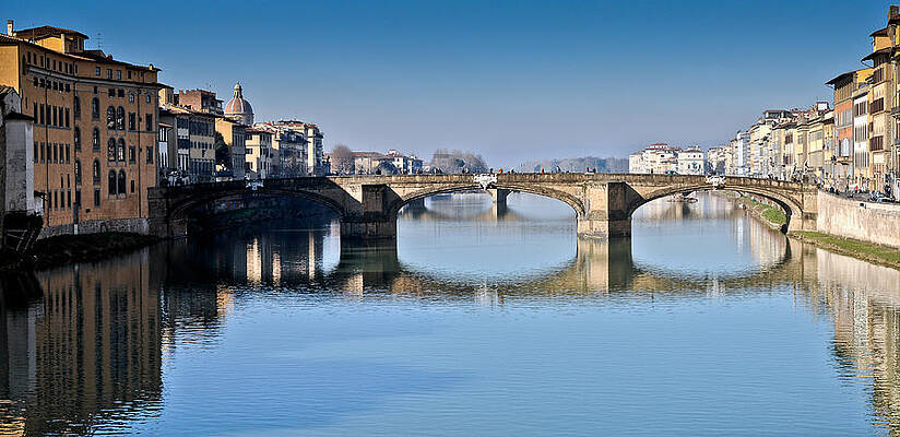 Stampa Antica.1835 Tuscany FIRENZE: Ponte Santa Trinita Granducato di Toscana 