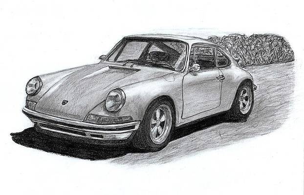 Vintage Porsche Drawings Fine Art America