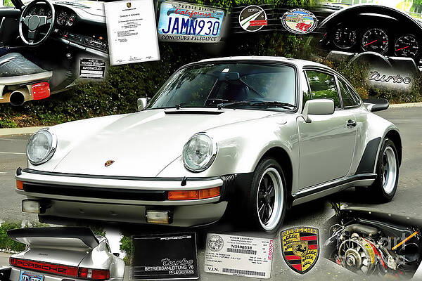 Porsche 930 Turbo Collage by Charles Abrams Porsche 930 Turbo Collage by Charles Abrams
