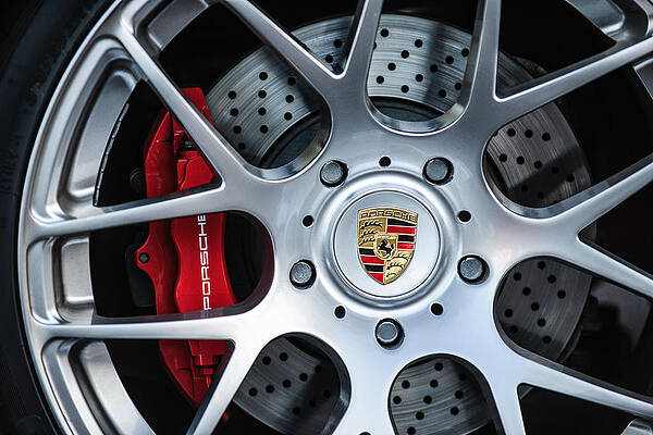 Porsche Wheel Emblem -1323c by Jill Reger Porsche Wheel Emblem -1323c by Jill Reger