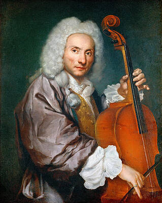 Portrait of a Cellist Print by Giacomo Ceruti