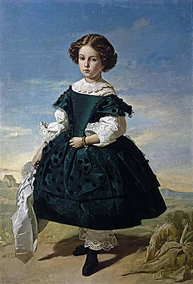 Portrait of a Girl Print by Valeriano Dominguez Becquer