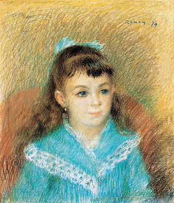 Portrait of a Young Girl. Elisabeth Maitre Print by Pierre-Auguste Renoir
