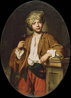 Portrait of a Young Man with a Turban Print by Fra Galgario