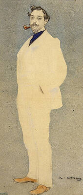 Portrait of Antoni Utrillo Print by Ramon Casas