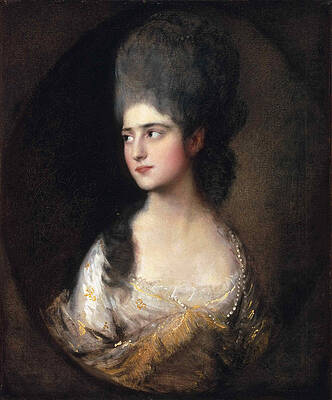 Portrait of Miss Elizabeth Linley later Mrs Richard Brinsley Sheridan Print by Thomas Gainsborough