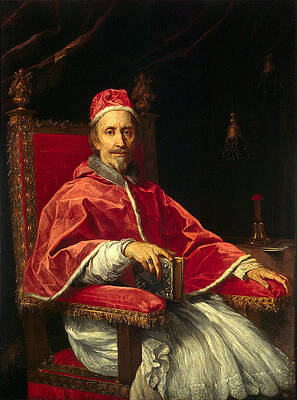 Portrait of Pope Clement I Print by Carlo Maratta