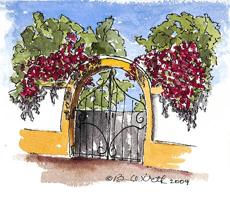 Wall Art - Painting - Portuguese Gate by Barbara Wirth