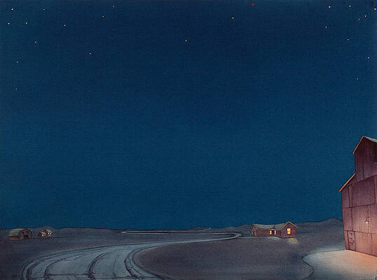 Wall Art - Painting - Pre-Dawn On The Hi Line II by Scott Kirby