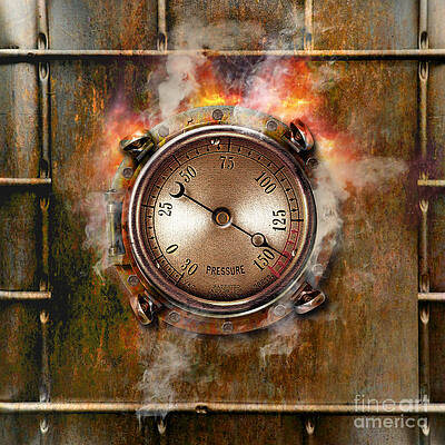 Wall Art - Photograph - Pressure Gauge And Rust by Mike Agliolo