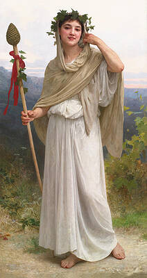 Priestess of Bacchus Print by William-Adolphe Bouguereau