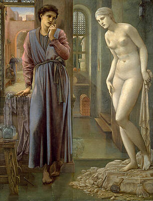 Pygmalion and the Image - The Hand Refrains Print by Edward Burne-Jones