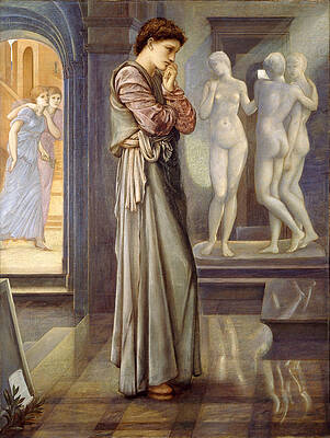 Pygmalion and the Image - The Heart Desires Print by Edward Burne-Jones