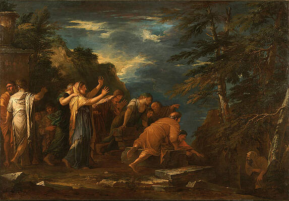 Pythagoras Emerging from the Underworld Print by Salvator Rosa