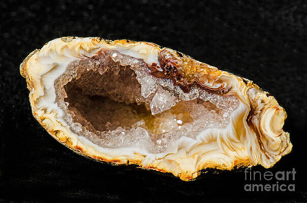 Wall Art - Photograph - Quartz Crystals In Geode by Millard H. Sharp