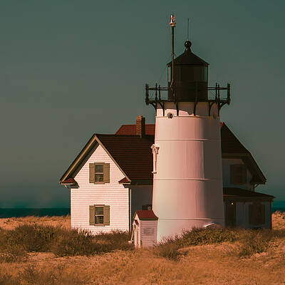 Wall Art - Photograph - Race Point Lighthouse Square Art Print by Darius Aniunas