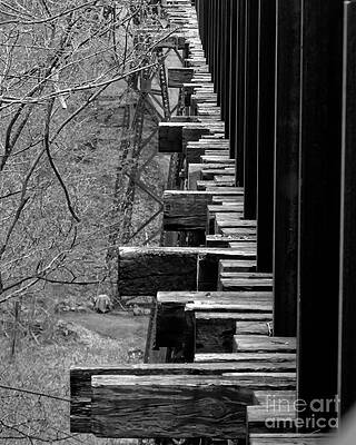 Wall Art - Photograph - Railroad Ties on Trestle Bridge by Kristen Fox