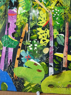 Wall Art - Painting - Rain Forest 09 Series by Ron Savory