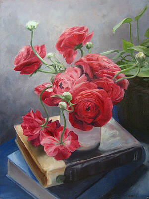 Ranunculus on Books by Connie Schaertl Ranunculus on Books by Connie Schaertl
