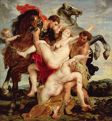 Wall Art - Painting - Rape Of The Daughters Of Leucippus by Peter Paul Rubens