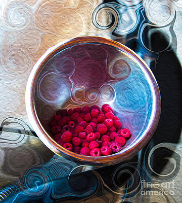 Wall Art - Painting - Raspberry Reflections by Omaste Witkowski
