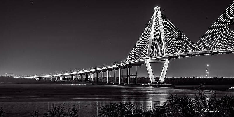Ravenel Bridge at Night by Mike Covington Ravenel Bridge at Night by Mike Covington