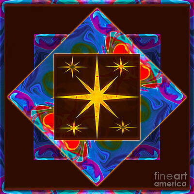 Wall Art - Digital Art - Reaching For the Stars And Abstract Patterns by Omaste Witkowski