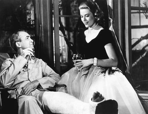 Wall Art - Photograph - Rear Window, From Left James Stewart by Everett