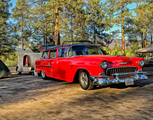 Red '55 Chevy Wagon by Michael Pickett Red '55 Chevy Wagon by Michael Pickett