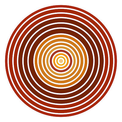 Wall Art - Painting - Red Abstract Circle by Frank Tschakert