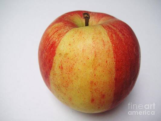 Wall Art - Photograph - Red and yellow apple by Karin Ravasio